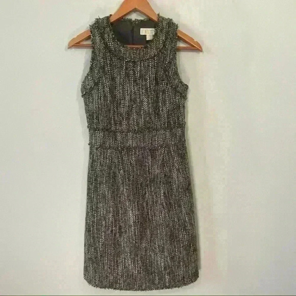 MICHAEL Michael Kors Dresses & Skirts - Michael Kors brown tweed fringe dress